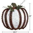 thumbnail image 2 of Metal Flat Pumpkin Decoration Indoor Outdoor Free Standing Metal Flat Pumpkins for Fall Harvest DecorThanksgiving Halloween Decoration - (White,19''H), 2 of 4