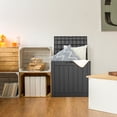 thumbnail image 3 of 31 Gallon Black Resin Wood Look Outdoor Storage Deck Box with Lockable Lid, 3 of 7