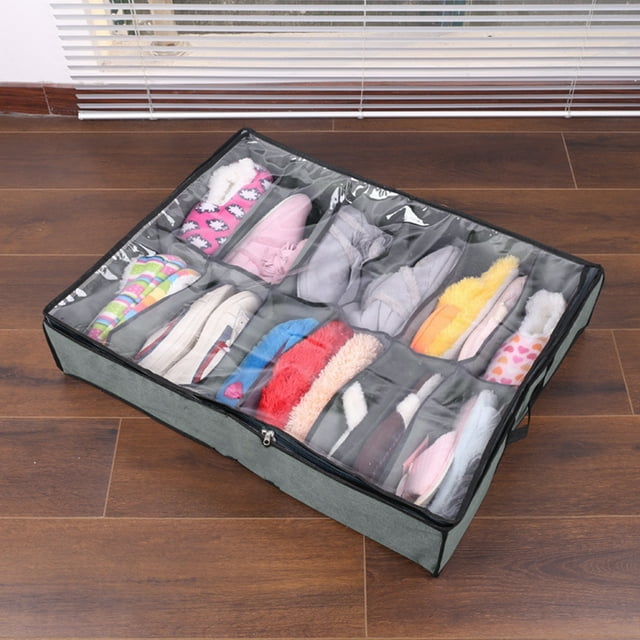 Miuline 45L Under Bed Shoe Storage Organizer with Reinforced handles