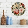 thumbnail image 3 of Yggo 10" Quartz Rustic Flower Indoor Wall Clock, Silent Mechanism, 3 of 7