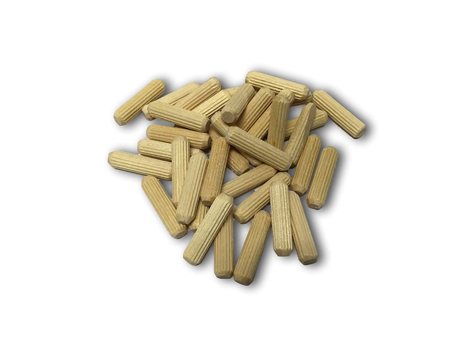 Wood Dowels 100 Pins 6mm 15/64" x 1 1/4" 100 Pack 1 Best Fluted Wooden