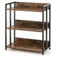 thumbnail image 5 of Costway Estantería De 3 Niveles, Estantería Industrial De Esquina Con Estantes Ajustables Y Marco De Metal, Estante Con Dispositivo Antivuelco, Estantería Para Estudio, Sala De Estar, Cocina, 5 of 5