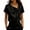 Black, variant on Satin Blouses for Women Dressy Casual Trendy Business Work Silk Tops Outfits Cowl Neck Bow Tie Pleated Summer Shirts M