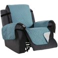 thumbnail image 1 of Water Repellent Oversized Recliner Slipcover/Recliner Cover Oversized Chair Covers, 2 Strap/Hook Seat Width Up to 30 Washable Furniture Protector (Oversized Recliner: Stone Blue/Beige), 1 of 7