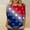 Red, variant on Abomasnow Women's 4th of July Independence Day T-Shirt American Flag Patriotic Printed Top 3/4 Sleeve Crewneck Tees Tops