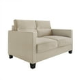 thumbnail image 2 of Castle Place Contemporary Linen Upholstered Loveseat, Beige, 2 of 7