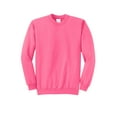 thumbnail image 5 of Port & Company PC78 Mens Core Fleece Crewneck Sweatshirt, Neon Pink - Large, 5 of 6