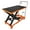 Orange, variant on M optimized Hydraulic Lift Table, 330 Lbs Capacity Hydraulic Table Cart, Single Scissor Lift Cart 28.5 Inch Lifting Height with 4 Wheels and Non-Slip Pad for Material Handling, Orange