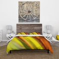 thumbnail image 3 of Designart 'Light Green And Orange Sunshine' Moderno Juego de Funda Nórdica, 3 of 5