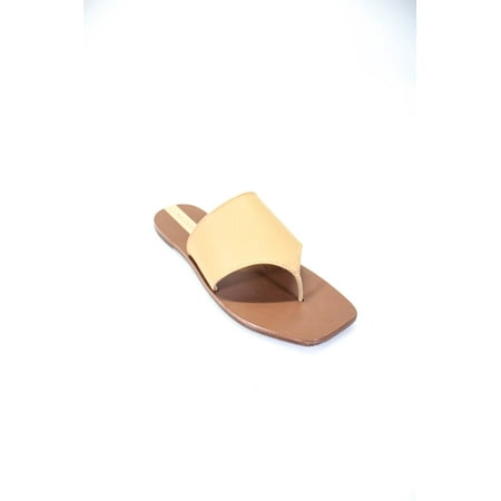 

Kaanas Womens Maria Flat Leather Slides Sandals Sand Size 6