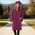 thumbnail image 2 of FYEGRE Unisex Adult Matte Graduation Elegant Adult Academic Gown Formal Wear For Graduation Ceremonies And Events Wine XXL, 2 of 4
