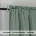 thumbnail image 2 of OVZME Bethany Light Filtering Curtains 63 Inch Length 2 Panels, Soft Airy Window Treatment Faux Linen Textured Farmhouse Curtains and Drapes Cortinas Para Habitacion, 40Wx63L Inch Sage Green, 2 of 5