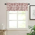 thumbnail image 3 of Farmhouse Red Valances for Windows Farmhouse Kitchen Curtains Valances Rod Pocket Valance Curtains for Kitchen Windows Vintage Flower Leaf Botanical Plant Window Valances for Bathroom Bedroom 42"x12", 3 of 6