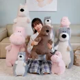thumbnail image 1 of Peluches de animales bonitos de 35 a 70cm, muñecos de peluche de hipopótamo suave, oso Polar, Husky, marmota, regalos de navidad Kawaii990, 1 of 5