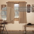 thumbnail image 3 of Rustic Panel Pair Millsboro Khaki Burgundy Navy Scalloped Window Curtains TCC Brands, 3 of 5