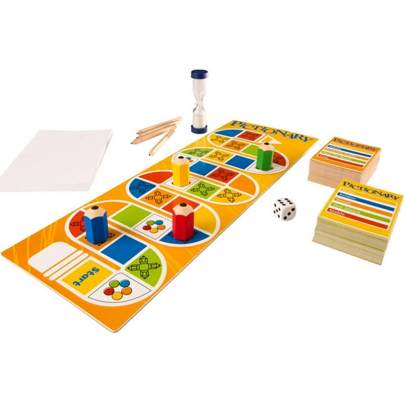 Pictionary Board Game with Adult & Junior Clue Levels for Ages 8Y 