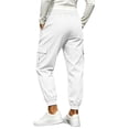 thumbnail image 7 of Ltctricy Cargo Pants for Women Drawstring Casual Jogger Pants Outdoor Elastic Waisted Hiking Pants with Pockets(White,X-Large), 7 of 7