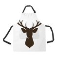 thumbnail image 1 of EREHome Deer Adjustable Bib Kitchen Apron with Pockets for Women Men, 1 of 2