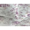 thumbnail image 3 of Ambesonne Floral Quilted Bedspread Set 3 Pcs, Classical Vibe Jungle Flower, Queen, Plum Pale Almond Green, 3 of 4