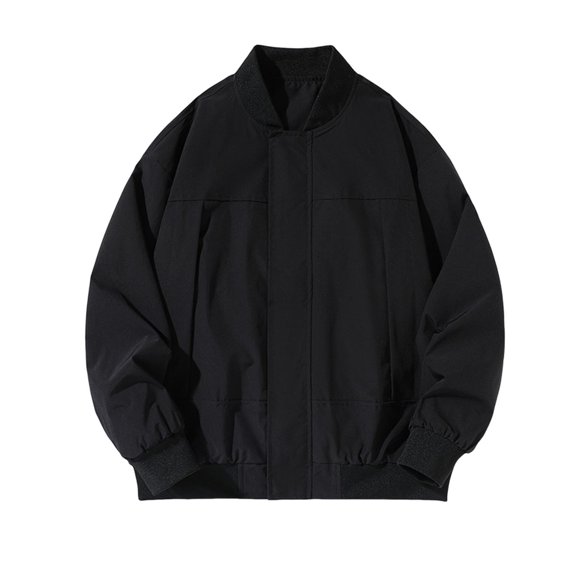 Levmjia Men's Solid Color Hooded Work Jacket Nylon Spandex Matte Finish Coat Zippered Pocket Long Sleeve Outerwear Casual Utility Jacket Breathable Workwear Coat Sizes M-3XL