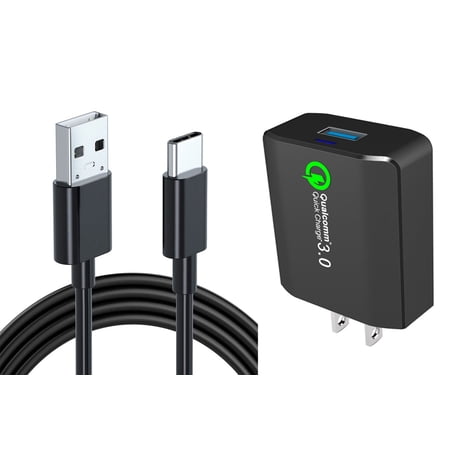 18W Fast Home Charger for TCL 4X 5G 40 X 5G/NxtPaper - 6ft USB Cable Type-C Quick Charge Travel Wall