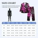 thumbnail image 4 of Fotbe Pink Blossoms Butterfly Pijama de Hombre con Estampado de Manga Larga, Conjunto de 2 Piezas, Ropa de Dormir Suave y Cómoda con Bolsillos-Small, 4 of 7