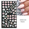 thumbnail image 4 of Flower Nail Art Sticker Decals 5D Exquisite Hollow Pattern Nail Art Supplies Self-Adhesive Embossed Nail Art Decoration White Pink Flower Leaf Design DIY Acrylic Nail Art 3 Sheet, 4 of 7