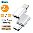 thumbnail image 2 of Adaptador Elough OTG tipo C a Lightning para ios hembra a USB C macho Adaptador de carga rápida para iPhone 14 Pro convertidor de ordenador portátil, 2 of 5
