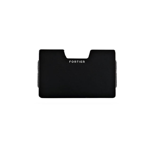 Fortier Tarjetero Minimalista Premium Protección Rfid Fortier Negro Mate