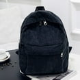 thumbnail image 2 of Corduroy Backpack,Cute Backpack Casual Striped Bookbag Lightweight Corduroy Book Bag for Travel, 2 of 7