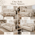 thumbnail image 6 of AAQZ 87" Comfy Sofa for Living Room, 3 Seater Chenille Fabric Couch for Small Space, Beige, 6 of 9
