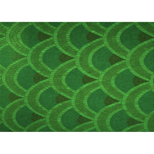Ahgly Tapis Rectangulaire Lavable en Machine Intérieur Vert Émeraude Profond, 2 Pieds x 5 Pieds
