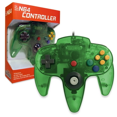 Old Skool Controller for Nintendo 64, Jungle Green, (Best Nintendo 64 Controller)