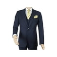 thumbnail image 5 of Men Suit BERLUSCONI Turkey 100% Italian Wool Super 180's Vested #Ber17 Navy Blue, 5 of 9