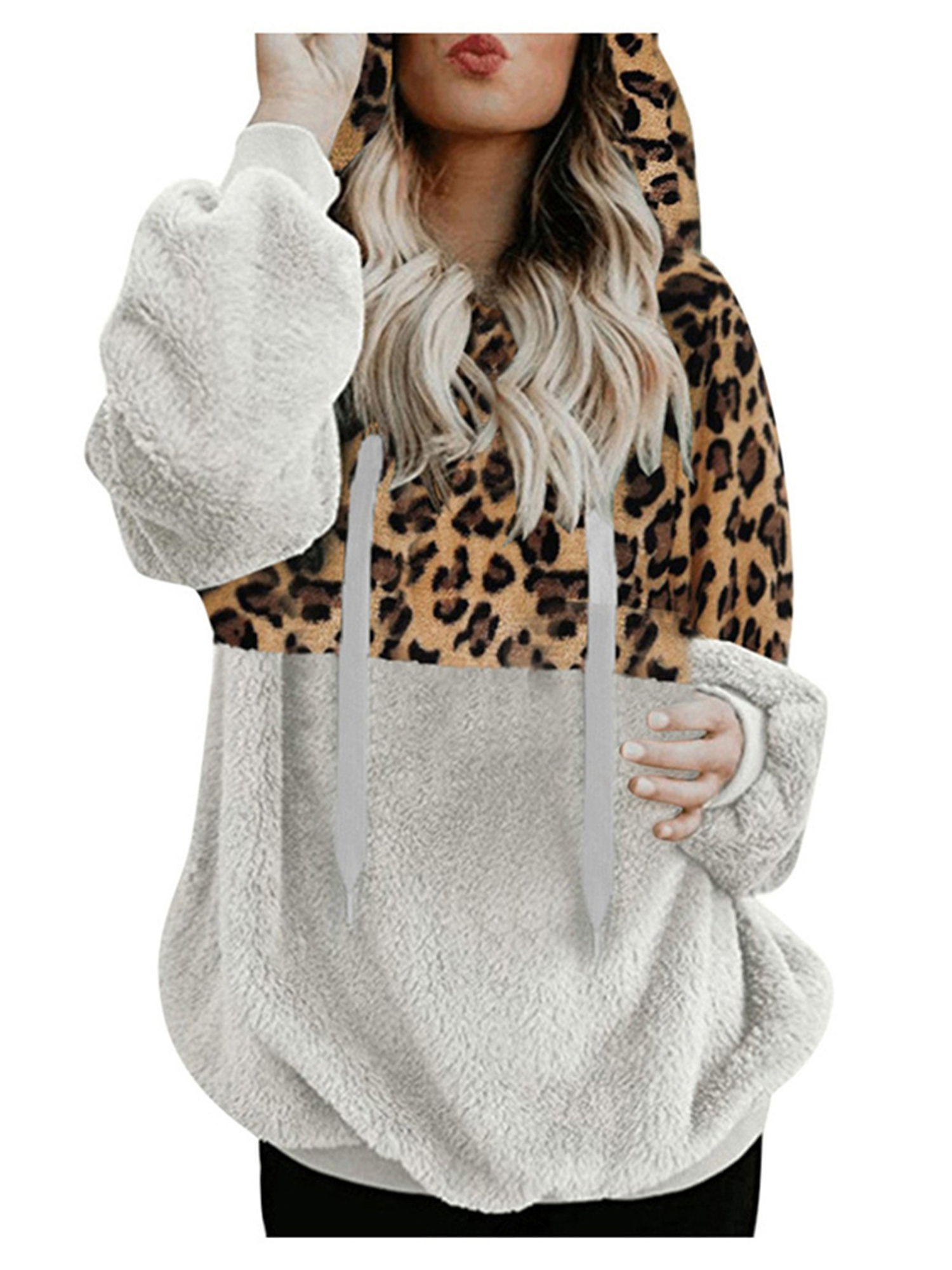 leopard hooded sweatshirts