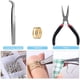thumbnail image 5 of 2500 piezas de ganchos para aretes, kit para hacer aretes, ganchos para aretes para hacer joyas con anillos de salto, alicates, pinzas, abridor de anillos de salto para hacer joyas y reparar aretes Adepaton WMZL-1079, 5 of 7