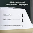 thumbnail image 4 of All in One 4-Compartment Desktop Organizer, Multifunctional Storage Box with Wireless Charging Pad, 4 of 8