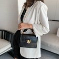 thumbnail image 4 of Bolso de hombro de cuero PU con solapa para mujer cartera Ehuebsd plisada con diseño de piedra Retro versátil y Simple, 4 of 9