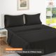 thumbnail image 2 of Casa Platino Juego de Sábanas Tamaño King – 100% Egyptian Cotton, 1000 Hilos, Acabado Satinado Ultrasuave para Hotel, Resistente a la Decoloración, Sábana Ajustable de 15” – Negro, 2 of 6