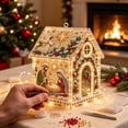 thumbnail image 5 of 3D Christmas House Pearl Art Kit, Lighted DIY Diamond Art Craft with Rhinestones and Pearl Beads, Plastic Tabletop Holiday Decor, by Zovey, 5 of 8