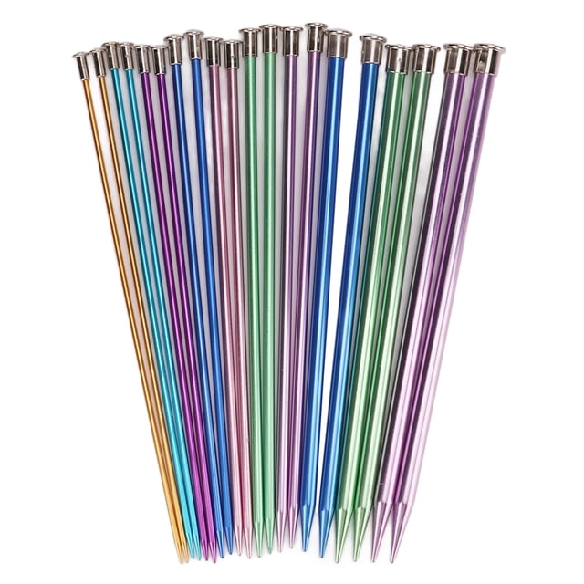 9.8in Stainless Steel Single Pointed 3.0-10.0mm Knitting Set Kit Sweater Colored Knitting Set, 20Pcs Knitting Needle Set For DIY Craft Knitting NeedlesKnitting & Crochet