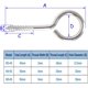 thumbnail image 3 of M5 * 65MM 304 Acero inoxidable Tornillo de anillo automático Tornillo de rosca Oveja Círculo Ojo redondo Tornillo autorroscante Tornillo de rosca automático Anillo de apriete manual 10PCS, 3 of 5