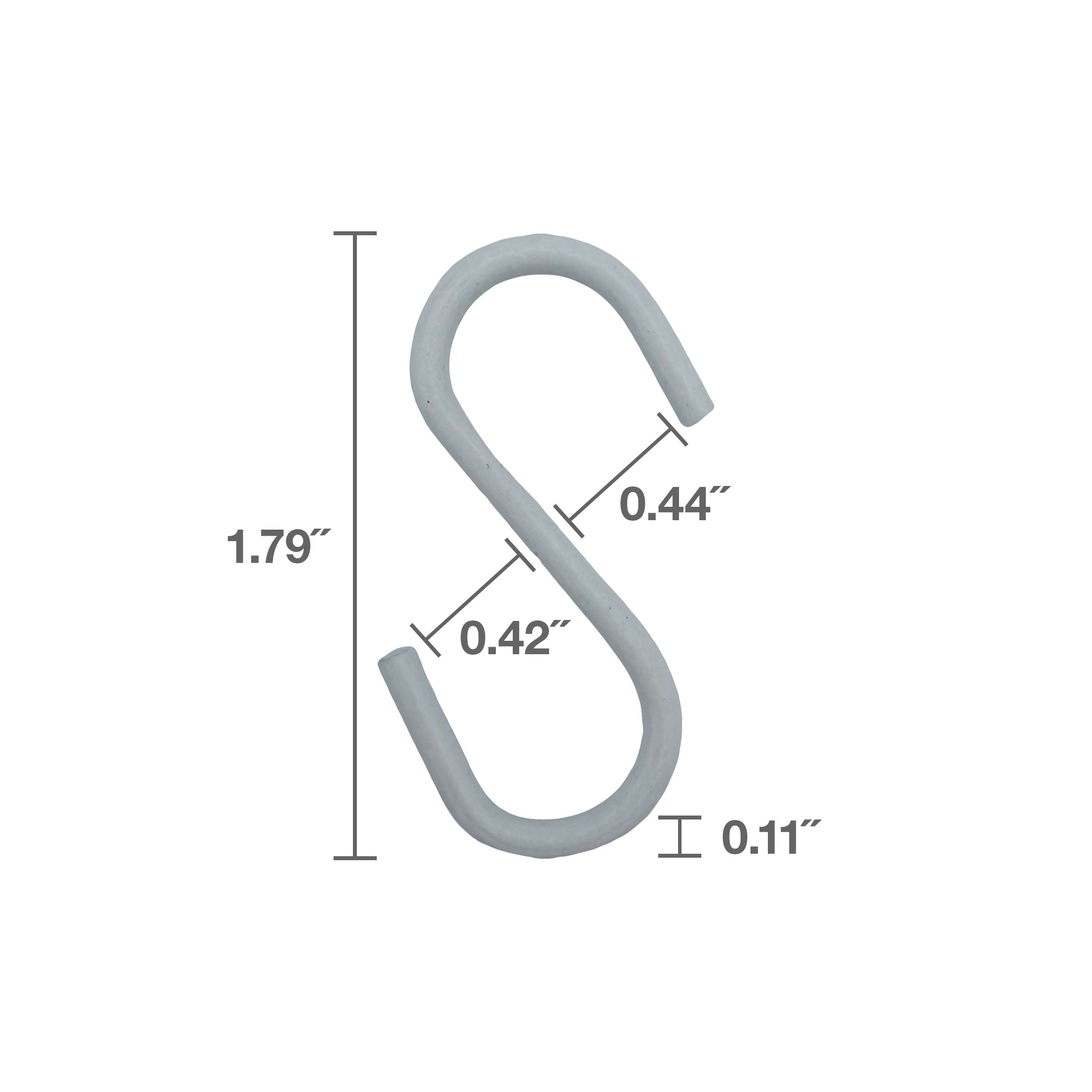 (3 pack) White Paperclip Decorator Chain Kit with S-hooks, Peerless Chain Company, #4748210J