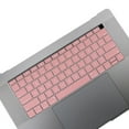 thumbnail image 1 of Langgg Keyboard Cover Laptop Waterproof Dustproof Keyboard Silicone Film Replacement for Macbook Air, Half-transparent, Pink, 1 of 8