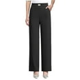 thumbnail image 3 of Women's Pull On Dress Pants with Elegant Drape Comfortable Trousers for a Polished Casual Look, 3 of 9