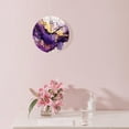 thumbnail image 3 of ATEDEANEI 12" Wall Clock Battery Operated Silent Non Ticking Luxury Lavender Liquid Violet Pattern, 3 of 5