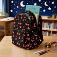 thumbnail image 3 of Garronmavis Solid Black Allover Red Cherry Fruit Children Backpack Combo, 17 Inch Minimal Fruit Theme School Bag with Thermal Lunch Pack, Pen Case and Drink Bottle Holder, 3 of 8