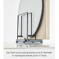 thumbnail image 5 of Yamazaki Home Round Cutting Board Stand, Black, Steel, Water Resistant, No Assembly, 5 of 7