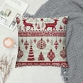 thumbnail image 2 of Orinice Merry Christmas Decorative Pillow Cover, Xmas Deer Elk Pillow Cover For Home Bed Sofa Couch Office, Snowflake New Year Gift Cushion Cover, Red Lantern Snowflake Throw Pillow Cover White, 2 of 5