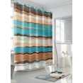 thumbnail image 3 of Brown Turquoise Board Shower Curtain, Abstract Wood Grain Vintage Waterproof Shower Curtain Set with 12 Hooks Lightweight Washable Fabric Shower Curtains for Bathroom 36x72 Inches, 3 of 6